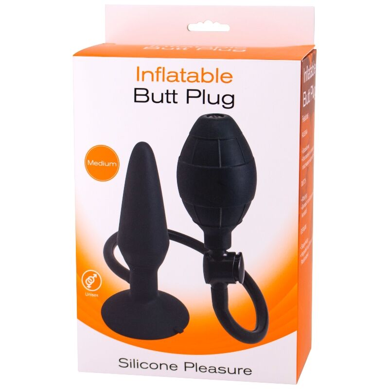Plug Anal Gonflable Taille M Noir - Seven Creations