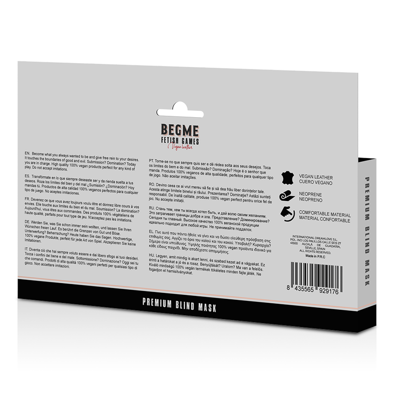 Begme - Masque occultant BDSM - Noir