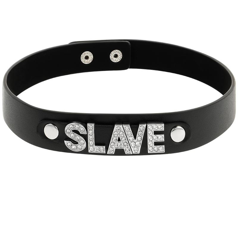 Collier BDSM Ras de Cou Cuir Végan Noir - Coquette Chic