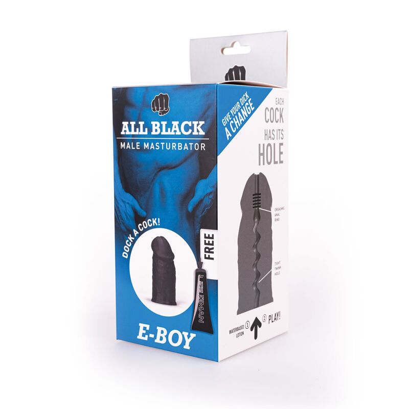 All Black - Masturbateur Homme en forme de Pénis E-Boy