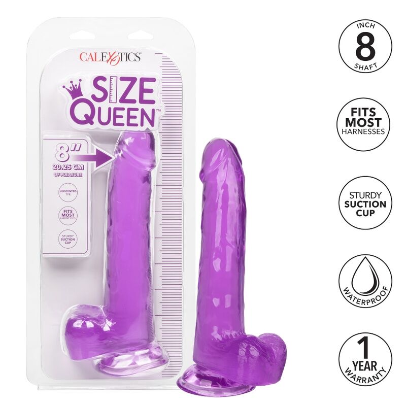 Gode Réaliste Size Queen Violet XL 20,3 cm - CalExotics