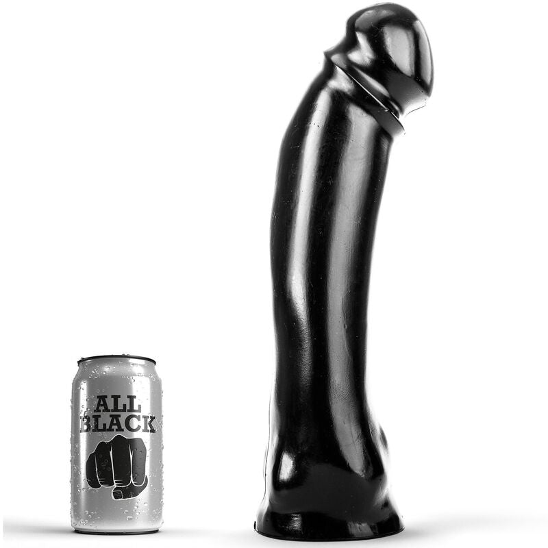 All Black - Gode Courbé XXL - 33 cm