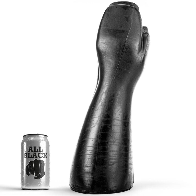 All Black - Gode Fisting en forme de main - 39 cm