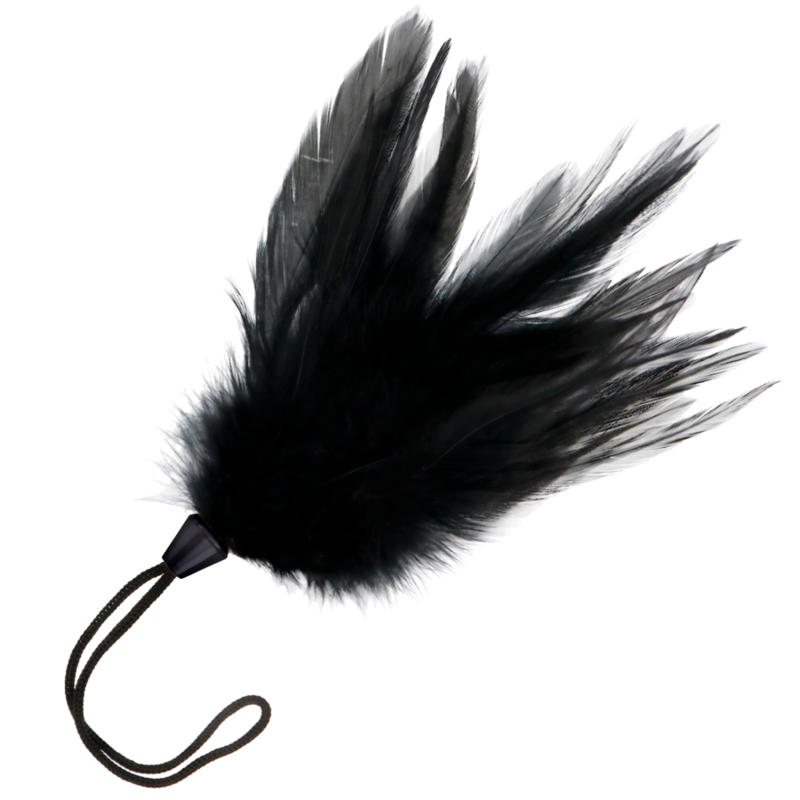Darkness Mini plumeau à caresse noir 17 cm