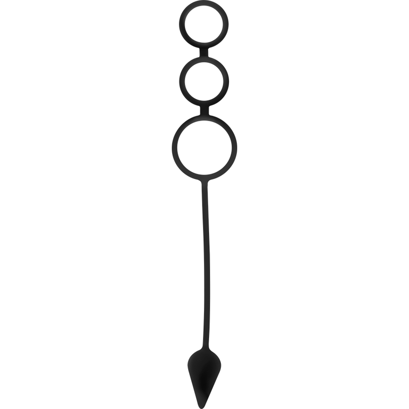 Set Cockring Double avec Plug Anal en Silicone - Ohmama - OHMAMA FETISH