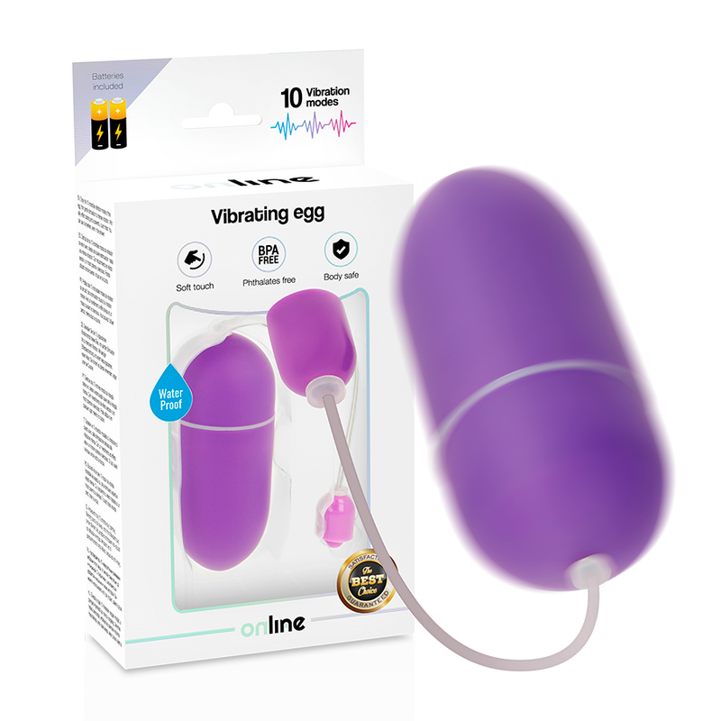 Online – Oeuf Vibrant silencieux avec 10 modes de vibration – Lilas