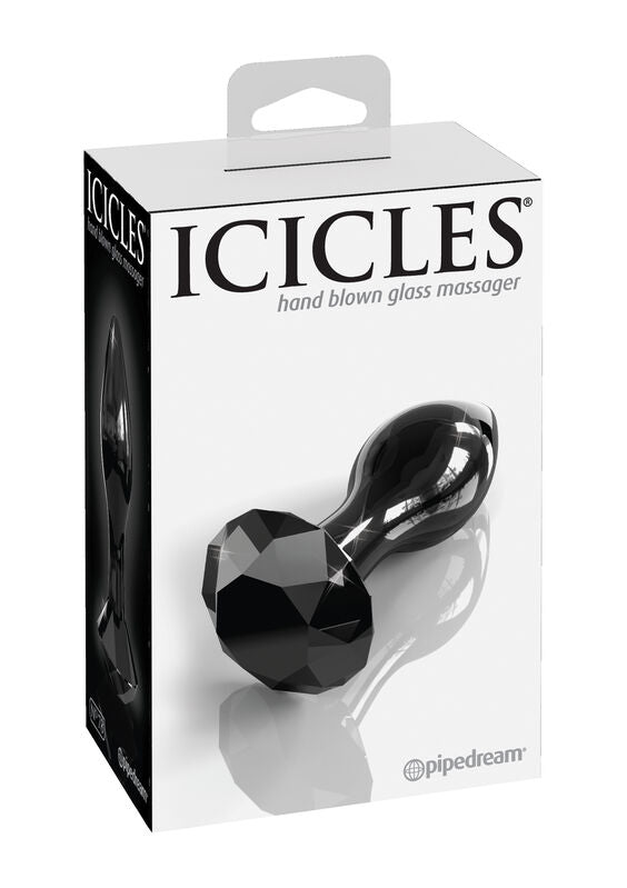 Plug Anal Icicles N°78 Verre Noir - Pipedream
