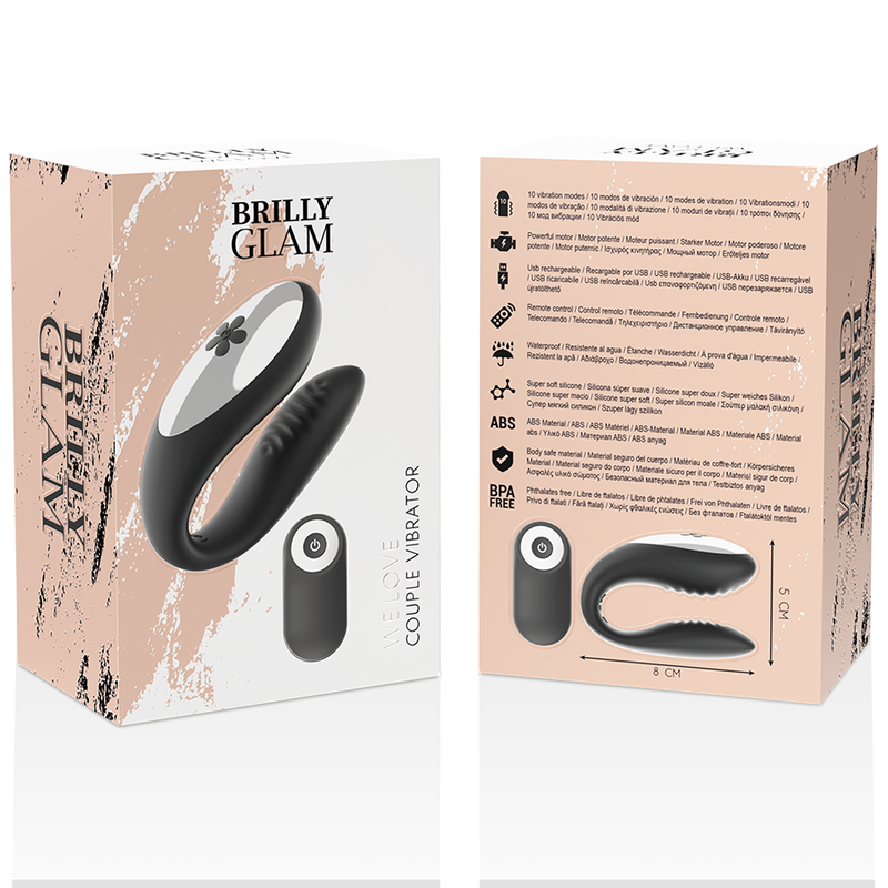 Stimulateur Couple Brilly Glam Connecté Noir - We Love