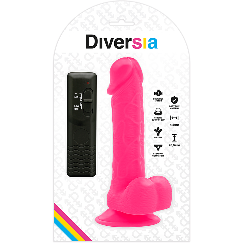 Gode Vibrant Diversia Flexible Rose 20,5 cm - Diversia