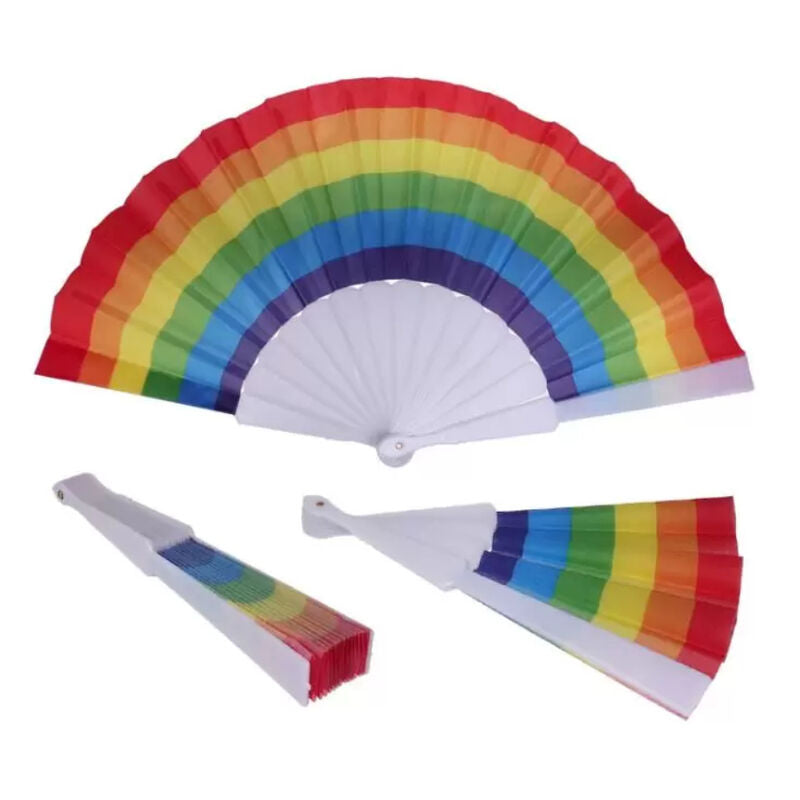 Éventail tissu drapeau arc-en-ciel LGBT Pride - Diablo Picante - PRIDE