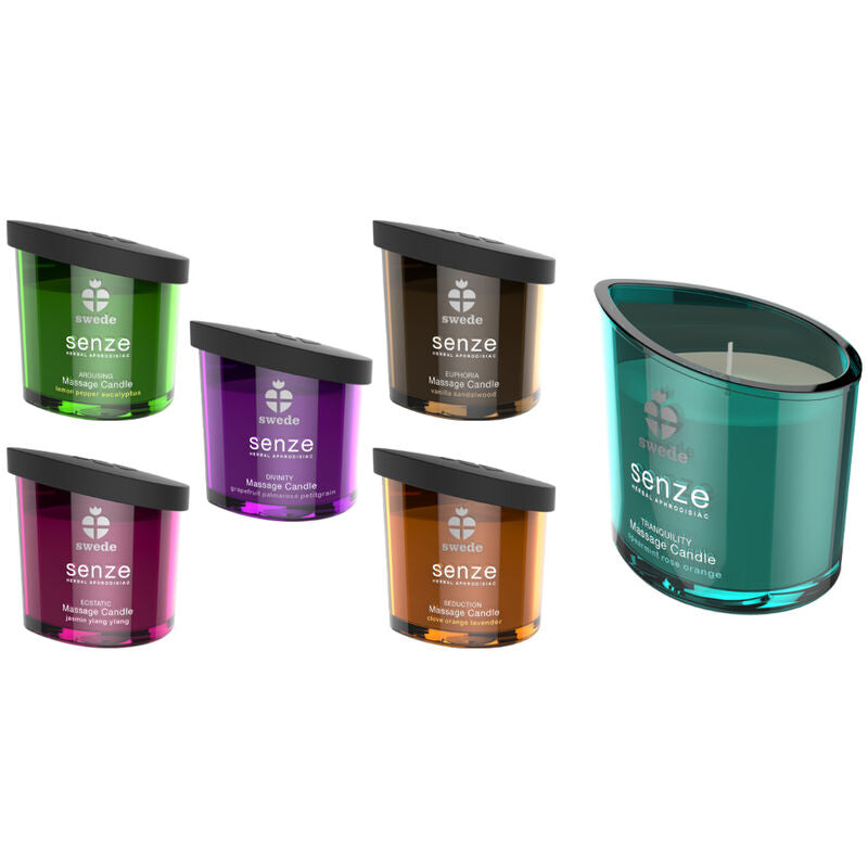 Bougie de massage Senze Tranquility menthe rose orange - Swede - SWEDE