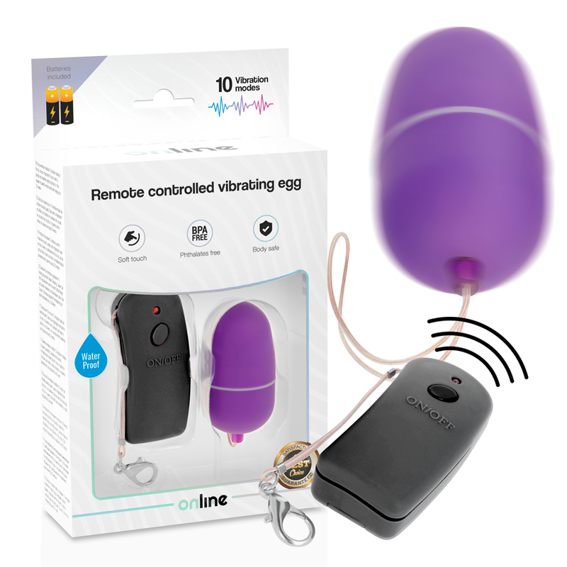 Online - Mini Oeuf vibrant avec télécommande - Lilas