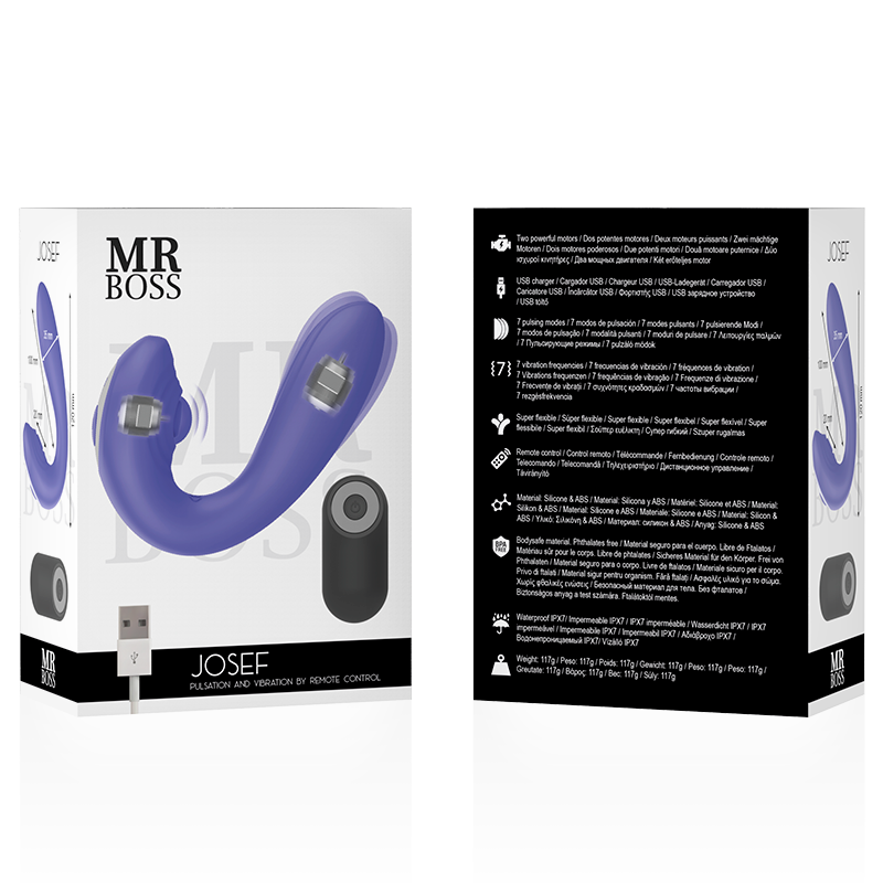 Mr boss - josef télécommande pulsation & vibration pour couples