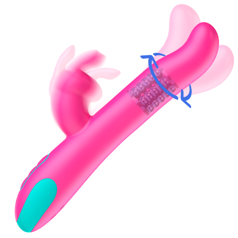 Vibromasseur Rabbit Pluto Rose - Happy Loky