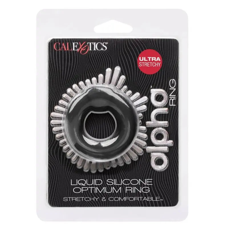 Anneau Pénien Alpha Liquid Silicone Optimum Noir - CalExotics