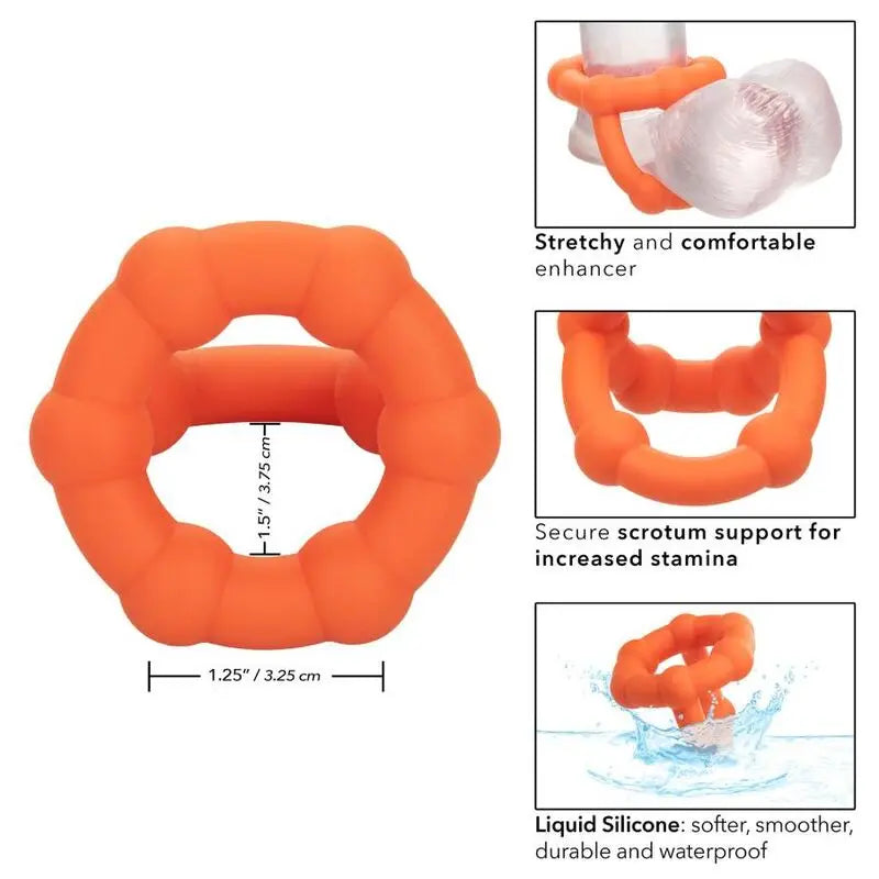 Anneau Pénien Alpha All Star Double Orange - CalExotics