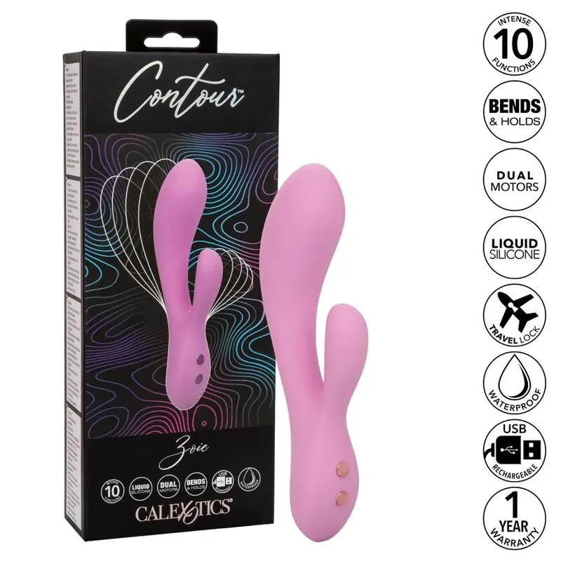 Vibromasseur Rabbit Contour Zoie Rose - CalExotics