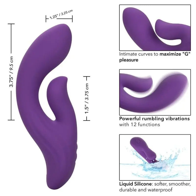 Vibromasseur Double Stimulation Stella Dual Pleaser Violet - CalExotics