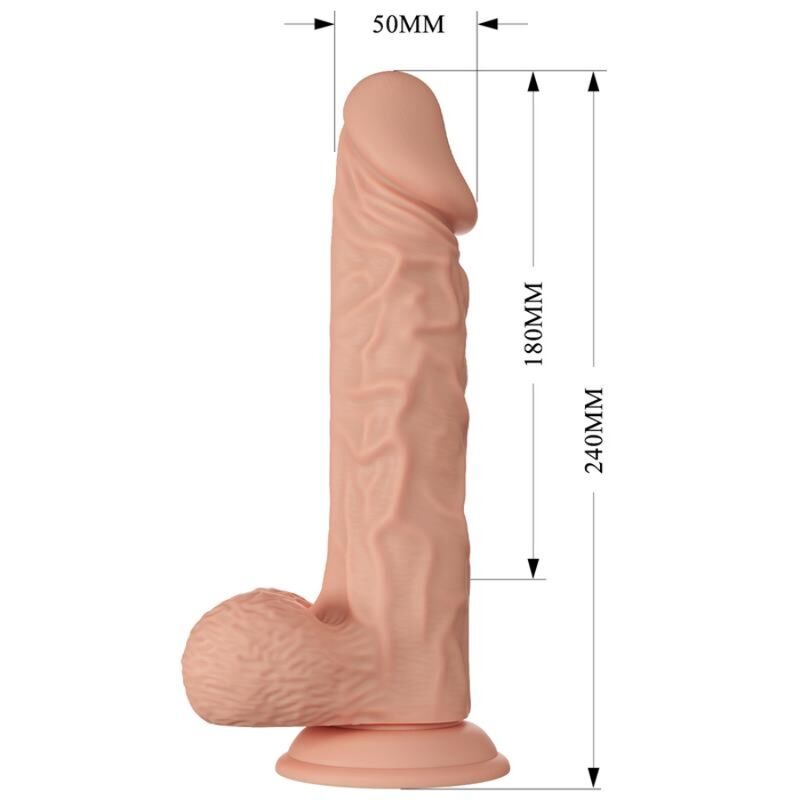 Baile - Gode XXL Réaliste avec ventouse Chair - 24 cm