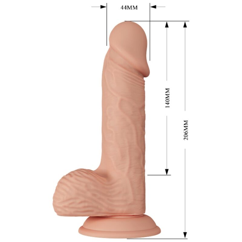 Baile - Gode Réaliste Vibrant avec ventouse Chair - 20,6 cm