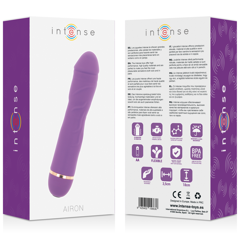 Vibromasseur Intense Airon 20 Vitesses Lilas - Intense Toys