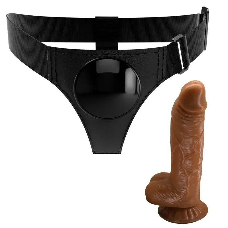 Pretty Love - Gode Ceinture avec Gode Ventouse Marron / 20 cm