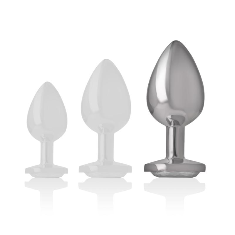Plug Anal Métal Cristal Diamond Jewel Argent L - Intense
