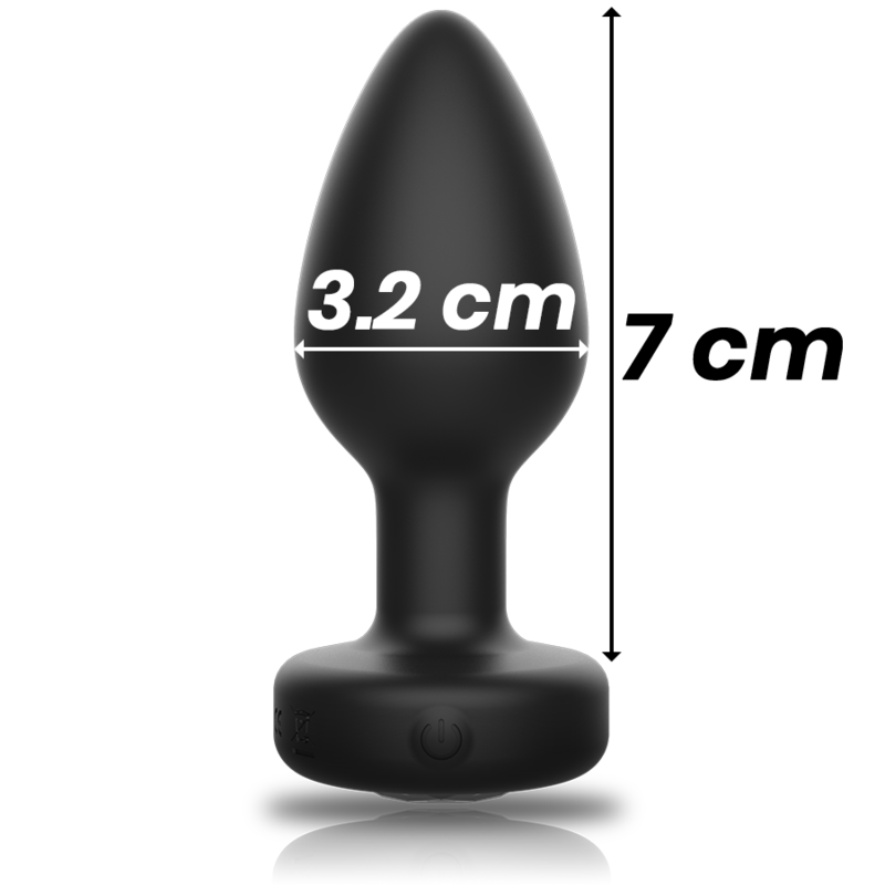 Ibiza - Plug Anal Vibrant en Silicone Taille M - Noir