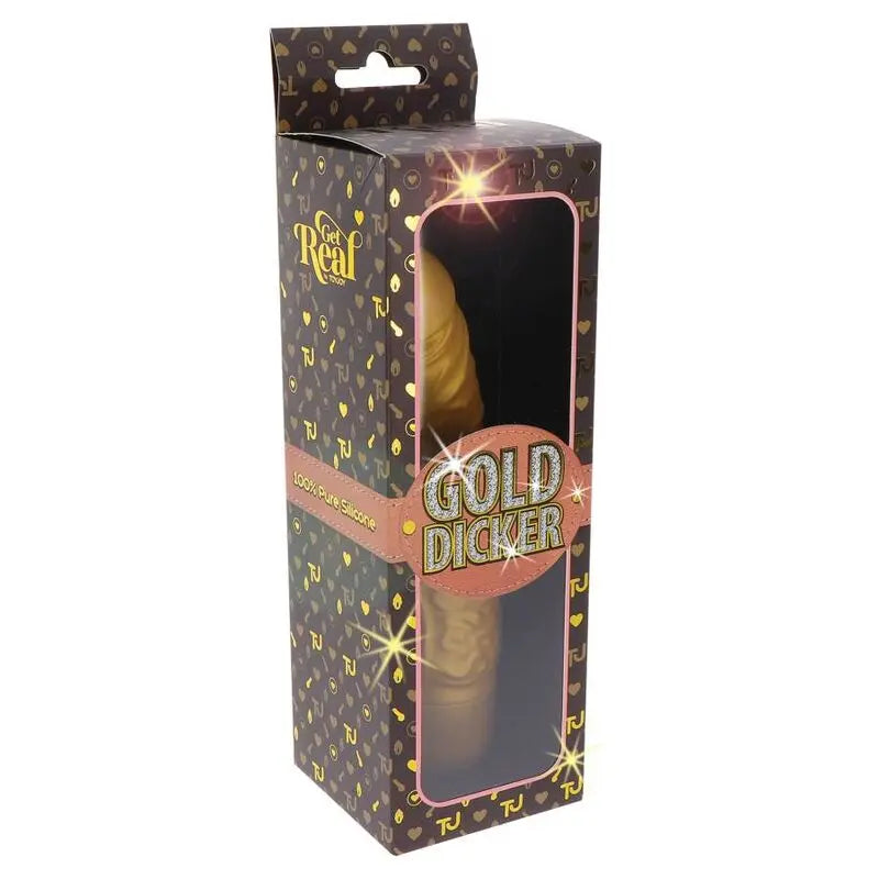 Vibromasseur Gold Dicker Stim Réaliste Or - Get Real