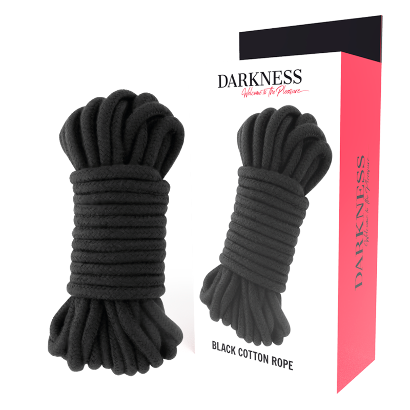 Darkness - Corde Bondage en coton 20m - Noir