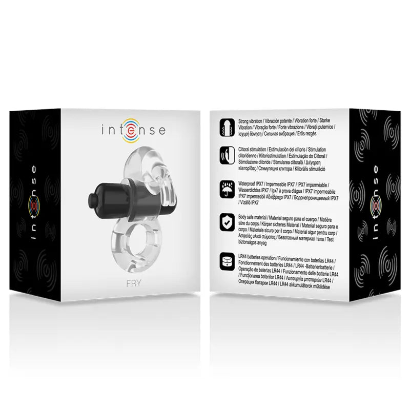 Anneau Pénien Vibrant Intense Rabbit Ring Transparent - Intense