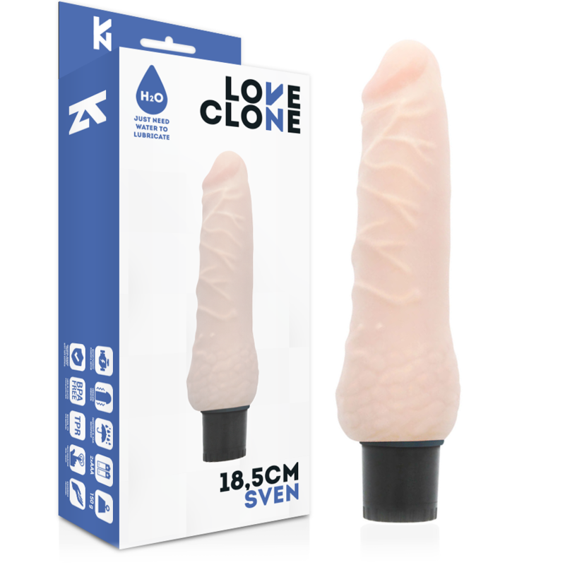 Vibromasseur autolubrifiant Loveclone Sven 18.5 cm - Loveclone - LOVECLONE