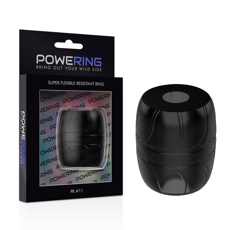 Anneau pénien super flexible PR11 5 cm noir - Powering - POWERING