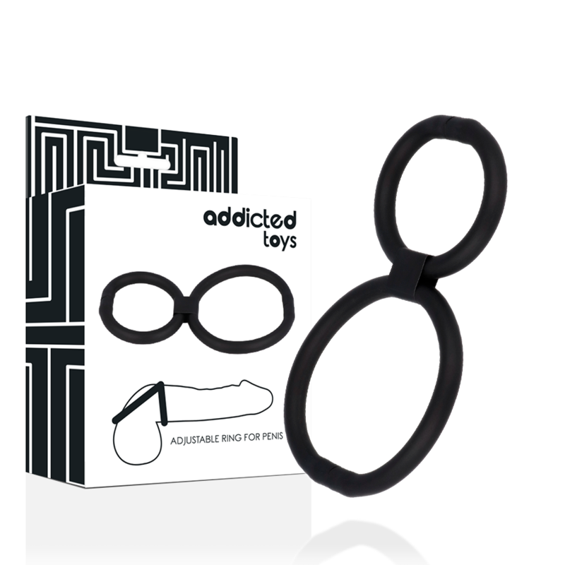 Anneau Pénien Double Réglable Silicone - Addicted Toys