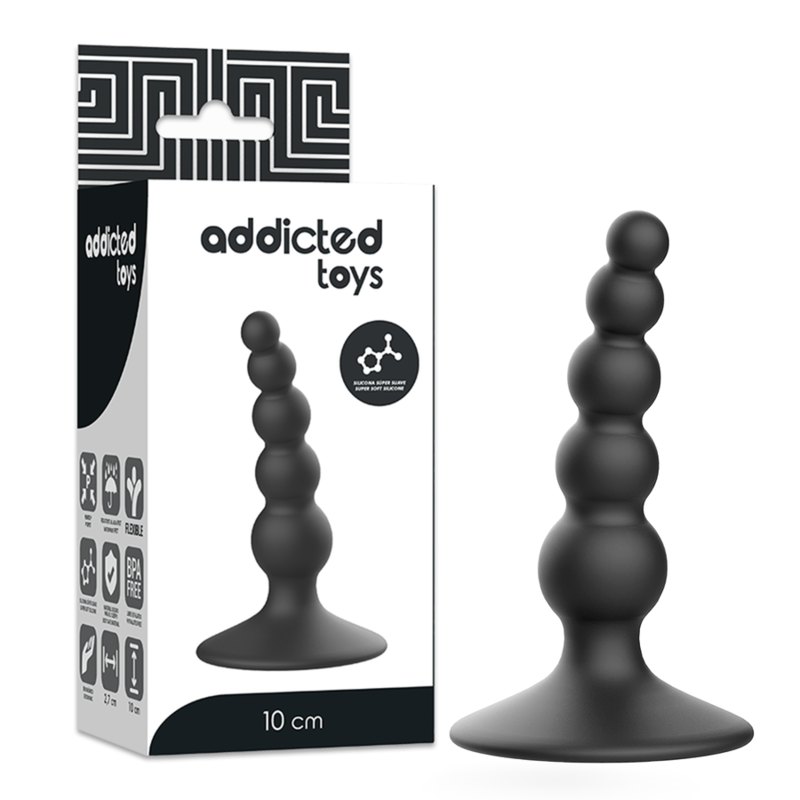 Plug Anal Addicted Toys 10 cm Noir - Addicted Toys