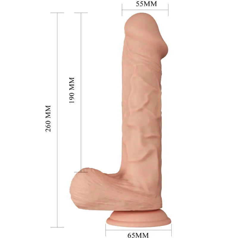 Realistischer Dildo Ultra mit Saugnapf Hauteffekt 26cm - Baile