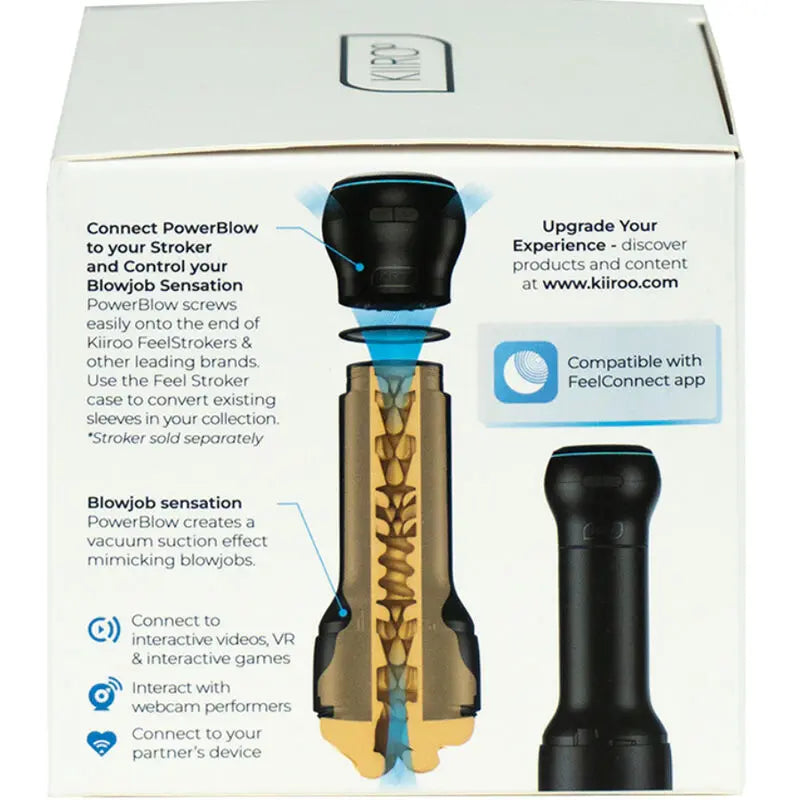 Masturbateur Succion Interactif PowerBlow Noir - Kiiroo