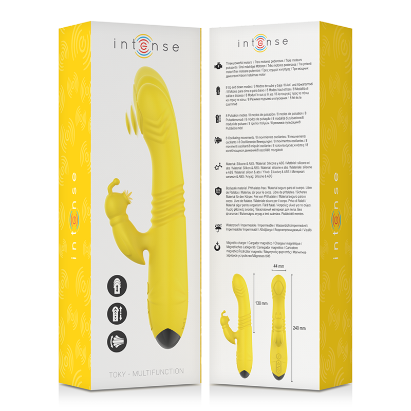 Vibromasseur Multifonction Toky Up & Down Jaune - Intense