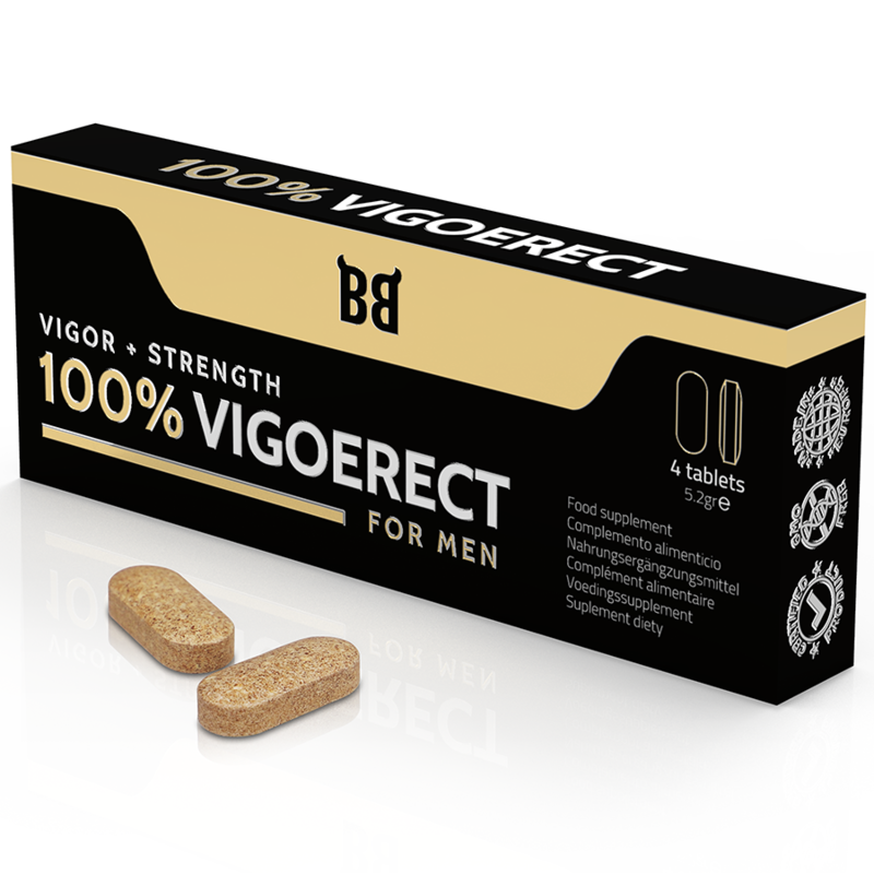 Complément érectile Black Bull Vigoerect 4 comprimés - Black Bull - BLACK BULL