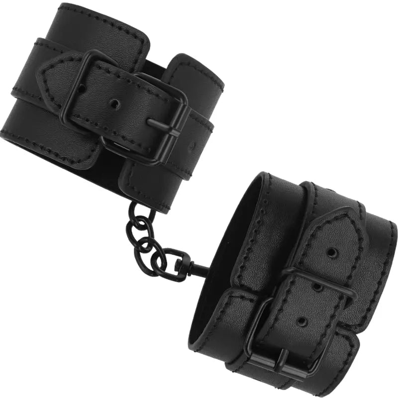 Menottes en Cuir Végétalien Réglables - Intense Fetish