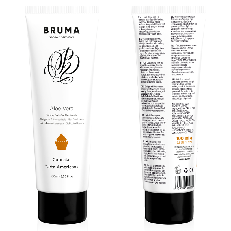 Gel Lubrifiant BRUMA Aloe Vera Saveur Cupcake 100ml - Bruma