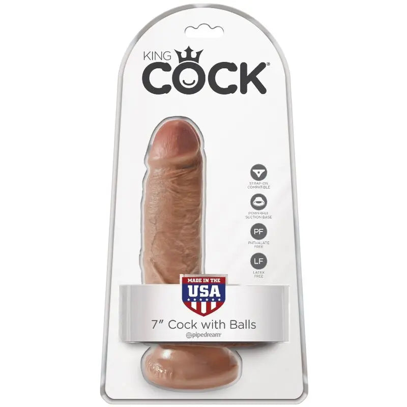 Realistischer Dildo King Cock Karamell mit Saugnapf 13,2 cm - Pipedream
