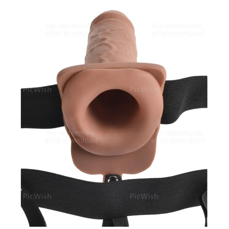 Vibrierende aufladbare Penis-Harness 17,8 cm - Fetish Fantasy