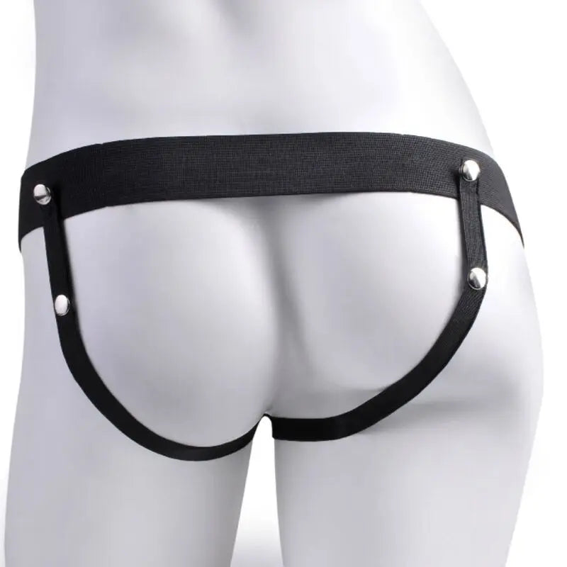 Vibrierende aufladbare Penis-Harness 17,8 cm - Fetish Fantasy