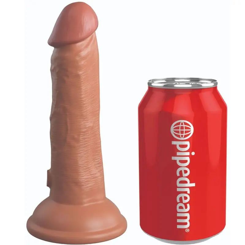 Realistischer vibrierender Dildo King Cock Elite Karamell 15,2cm - Pipedream