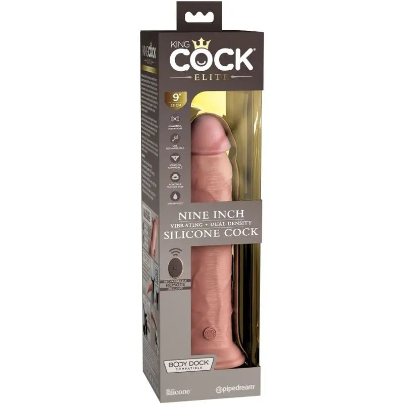 Realistischer Dildo Vibrierend King Cock Elite 23cm - Pipedream