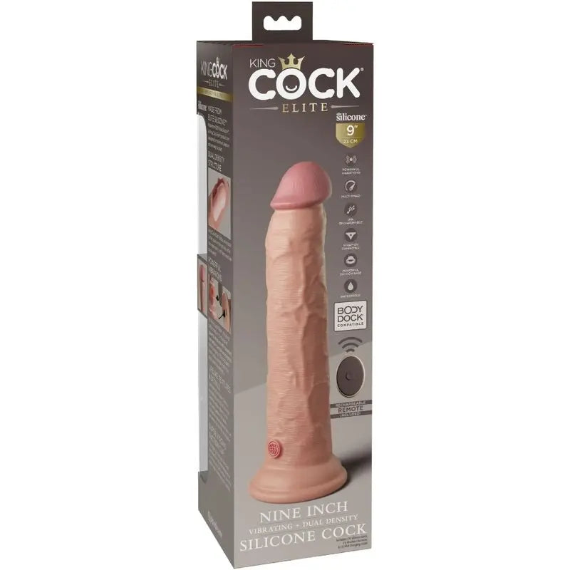 Realistischer Dildo Vibrierend King Cock Elite 23cm - Pipedream