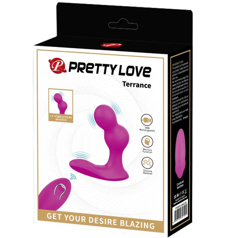 Masseur Anal Vibrant Terrance Télécommandé - Pretty Love - PRETTY LOVE