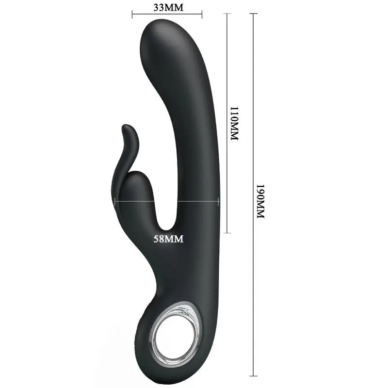 Vibromasseur Lapin Carina Noir - Pretty Love - PRETTY LOVE