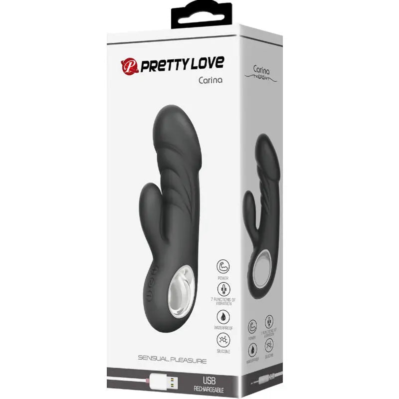 Vibromasseur Ansel Double Stimulation Noir - Pretty Love - PRETTY LOVE